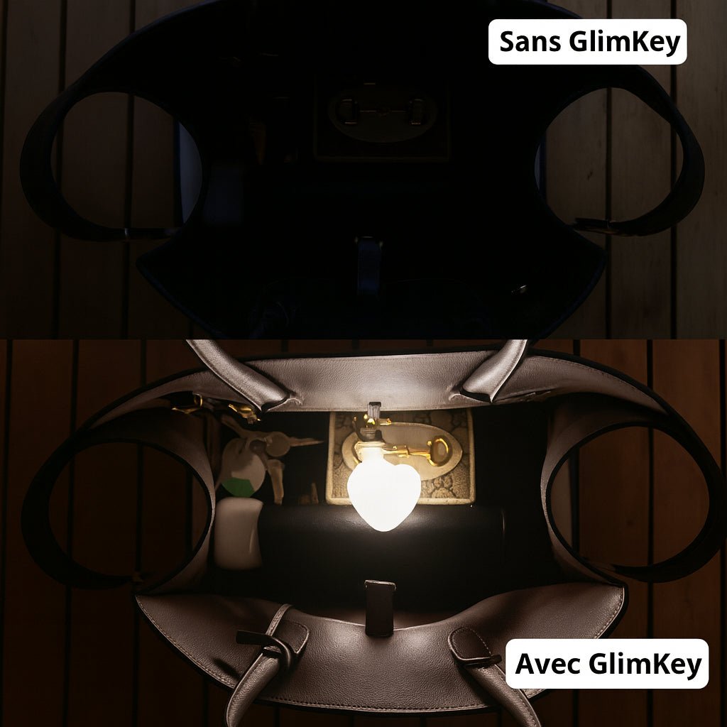GlimKey™ | Lampe de sac LED en cœur - GlimKey