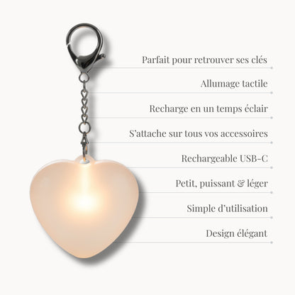 GlimKey™ | Lampe de sac LED en cœur - GlimKey